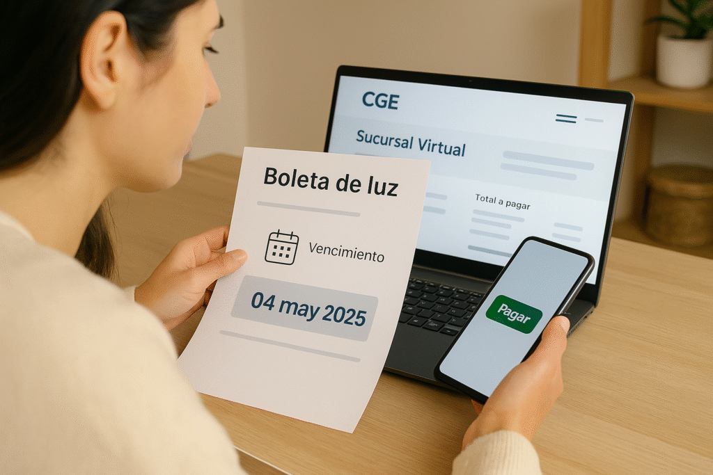 Boleta de luz CGE cómo leerla, pagar y entender cargos