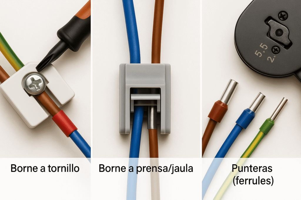 Bornes y terminales tornillo, prensa y punteras (ferrules)
