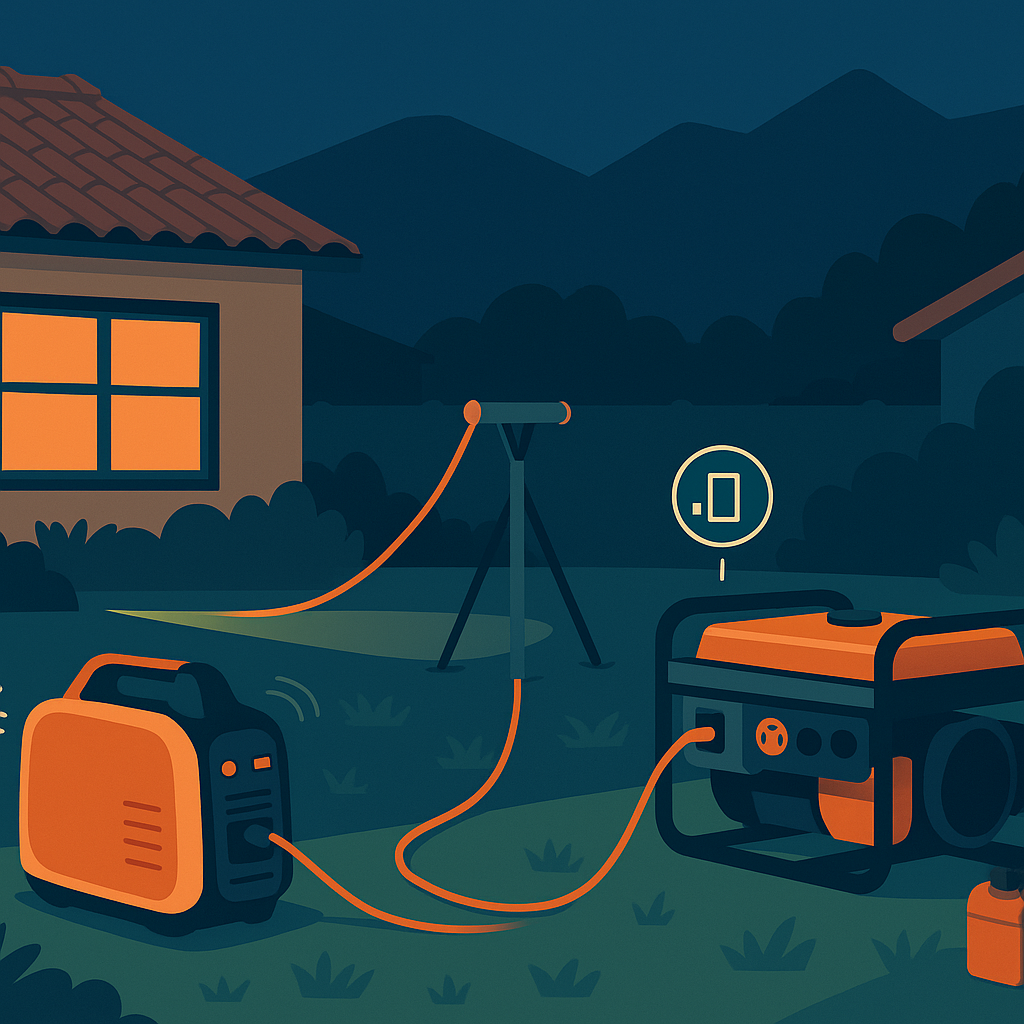 Generadores residenciales (inverter y convencionales) potencia, autonomía y ruido en uso exterior