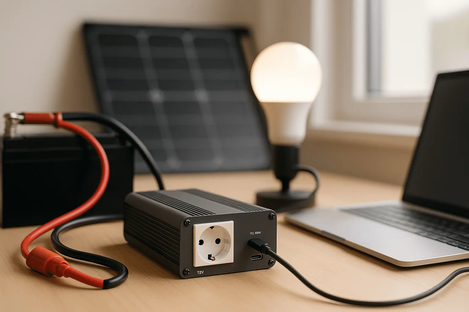 Inversores y convertidores 12V↔220V cómo elegir potencia, onda y uso seguro