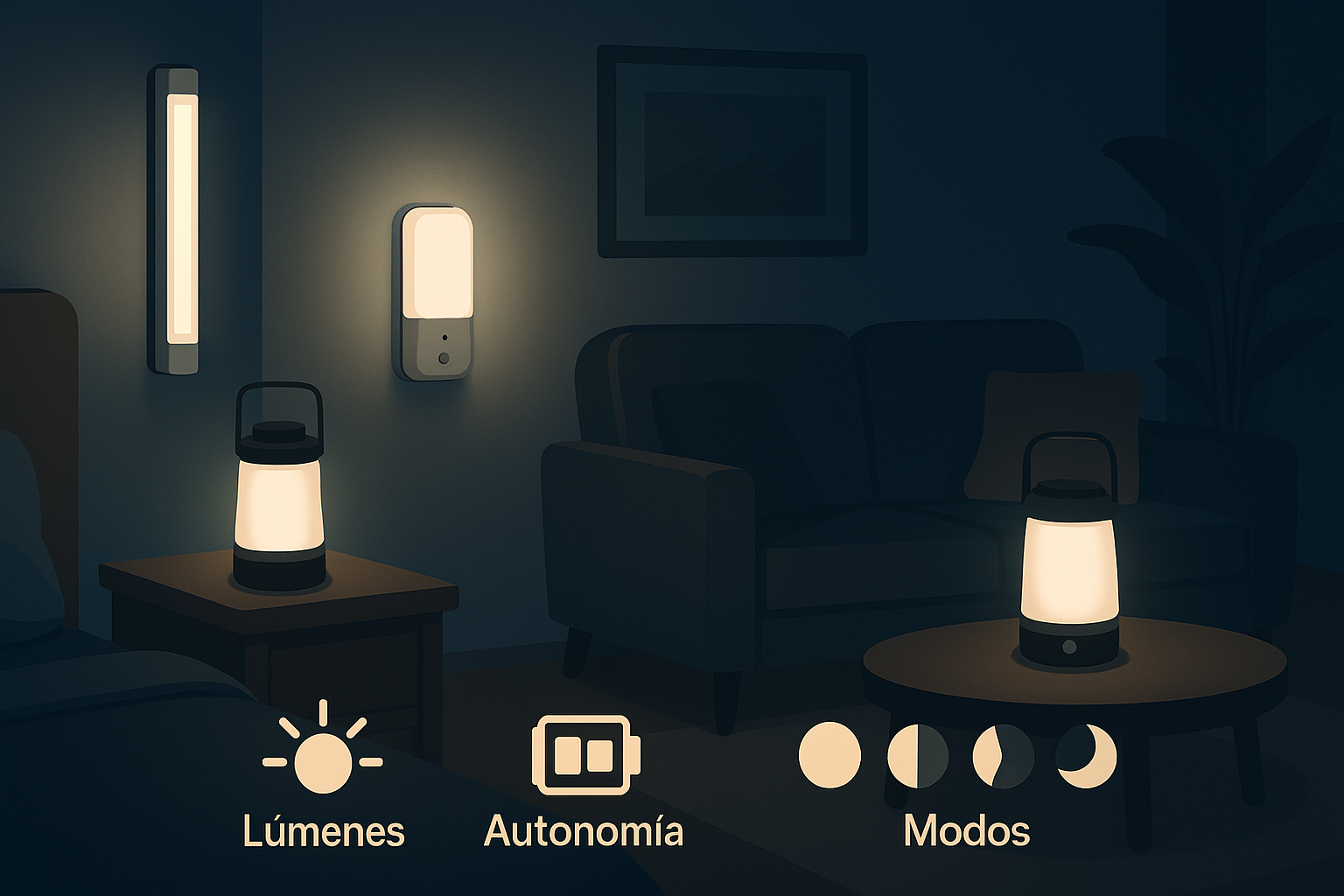 Lámparas de emergencia LED en casa cuánta luz necesitas y cuántas horas duran