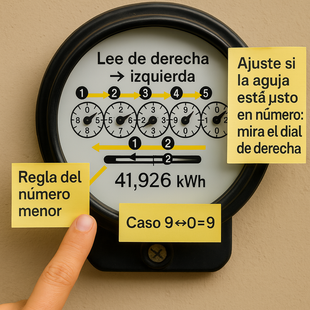 Lectura paso a paso (orden, regla del número menor y caso 9↔0)