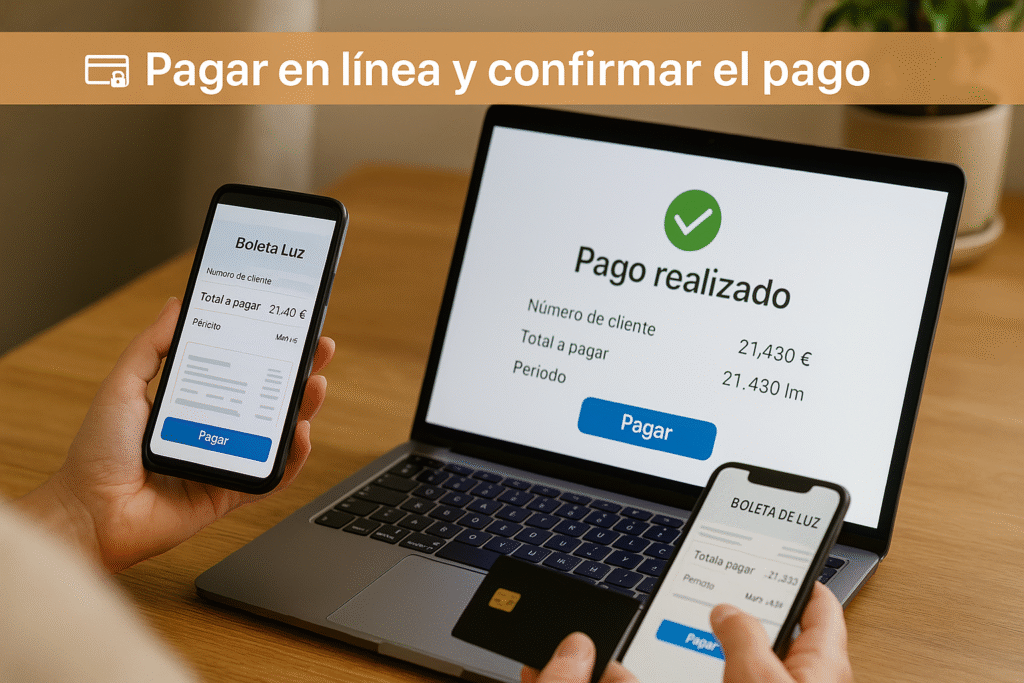 Pagar en línea boleta de luz CGE  (y alternativas) qué necesitas y cómo confirmar el pago
