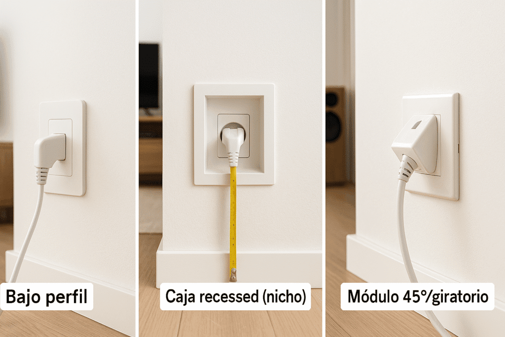 Qué es una toma de bajo perfil (y en qué se diferencia de una caja “recessed”)
