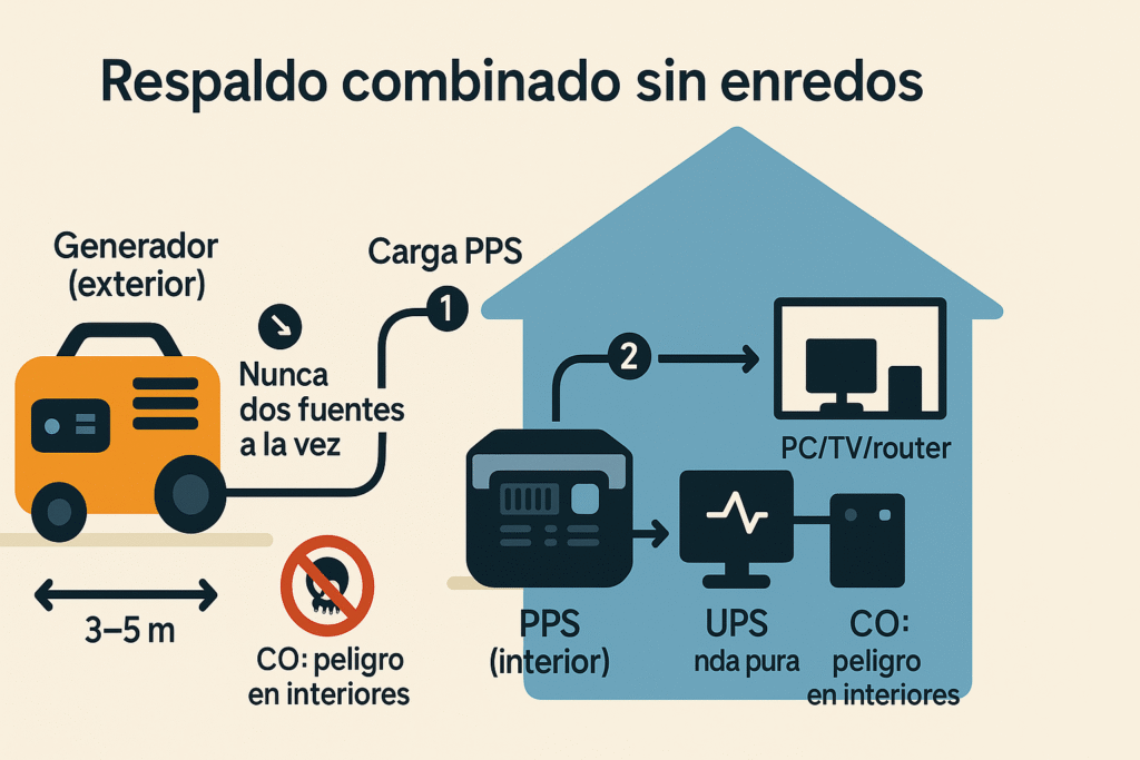 Respaldo combinado sin enredos generador + PPSUPS