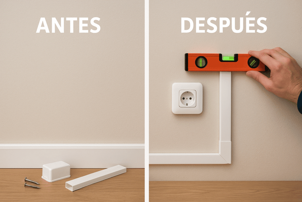Retrofit sin obra sobrepuesto + canaleta bien hecha