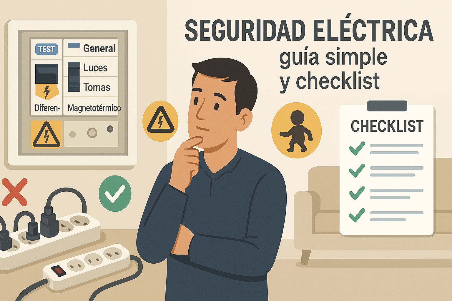 Seguridad eléctrica en casa hábitos simples, protecciones del tablero y qué hacer ante fallas