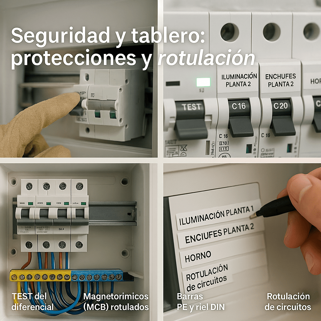 Seguridad y tablero: protecciones y rotulación que no pueden faltar