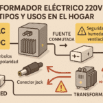 Transformador eléctrico 220V↔12V tipos y usos en el hogar