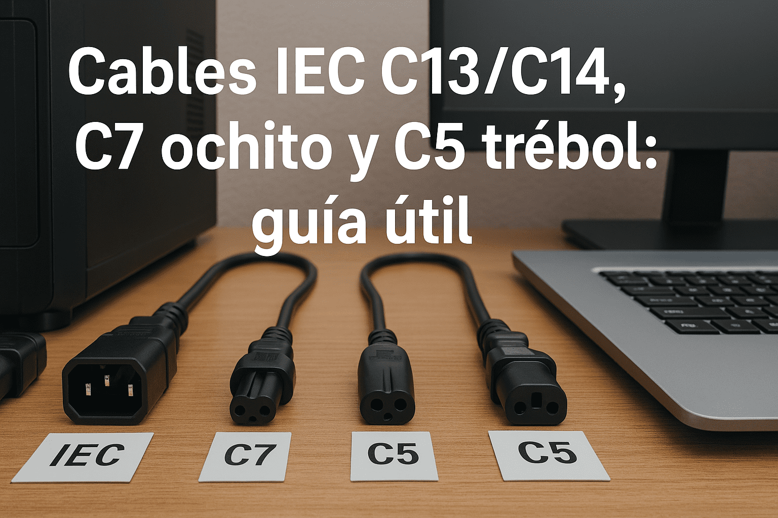 IEC C13/C14, C7 “ochito” y C5 “trébol”: cables de alimentación para electrónica