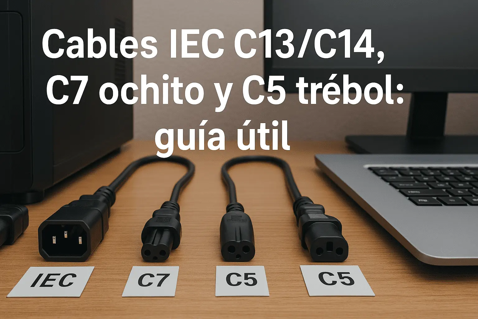 IEC C13/C14, C7 “ochito” y C5 “trébol”: cables de alimentación para electrónica