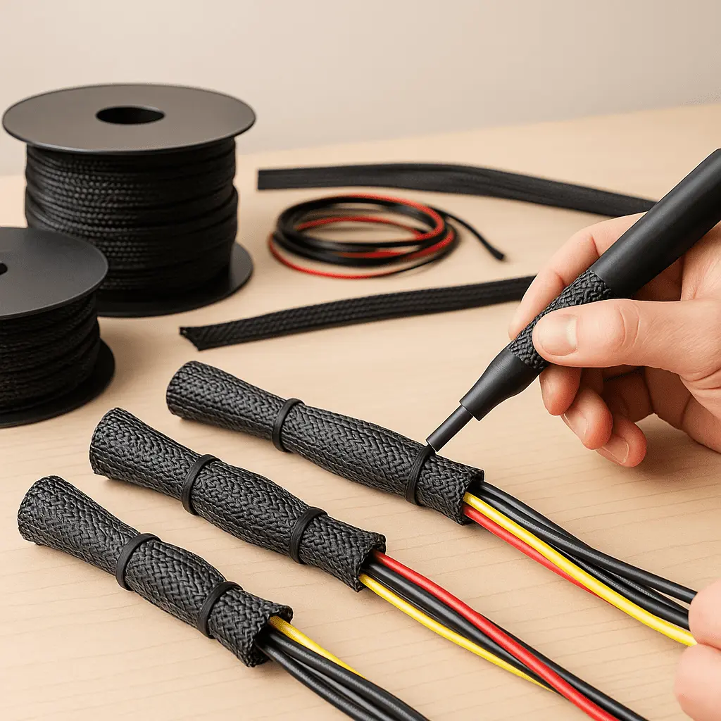 Fundas trenzadas y mallas expandibles: orden y protección del cableado