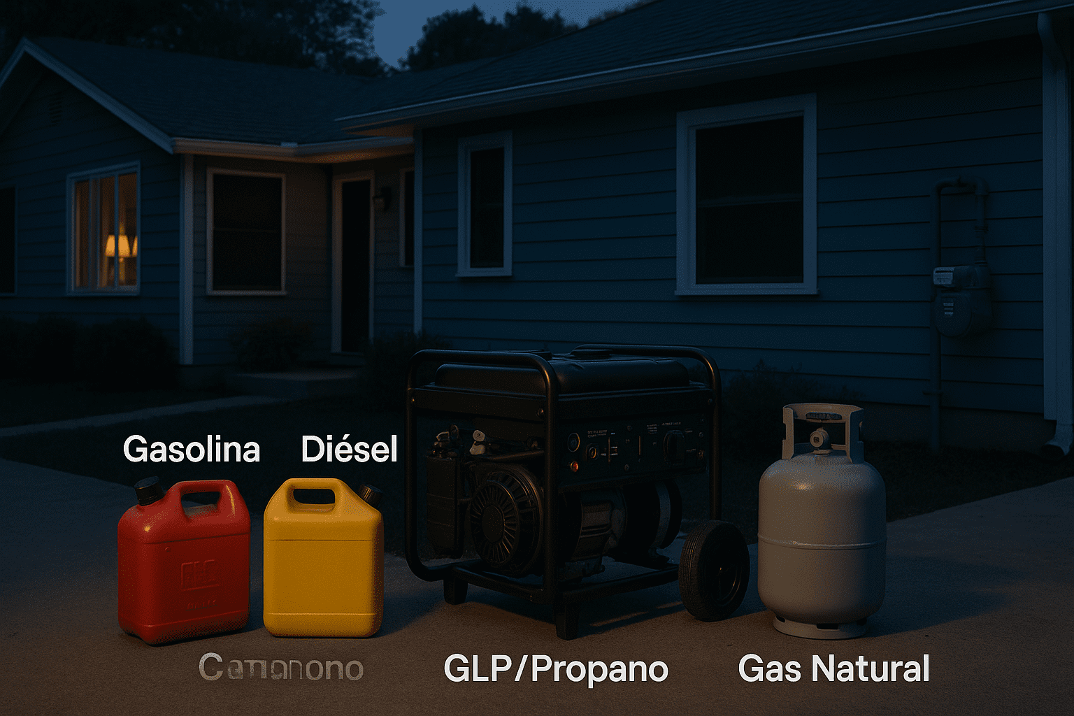 Generador a gasolina, diésel o GLP: ¿qué conviene en casa?