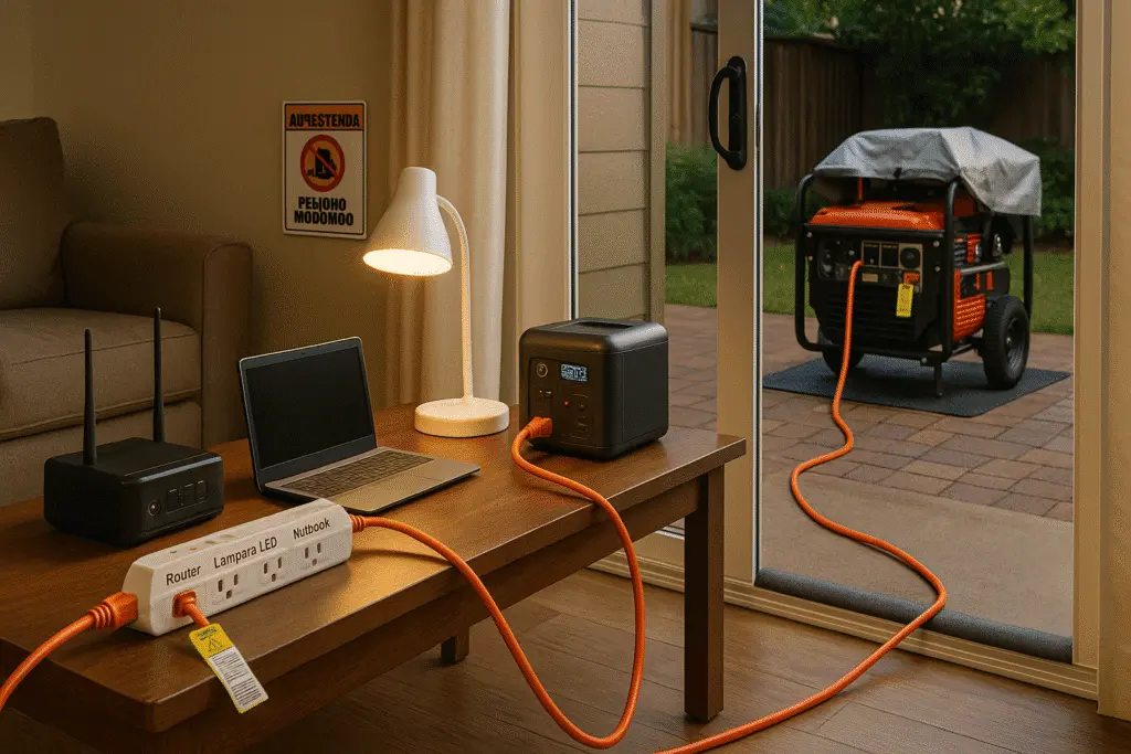 Integración responsable: generador afuera y power station en interior