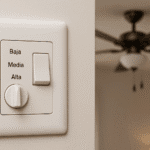 Interruptor para ventilador: 3 velocidades y luz