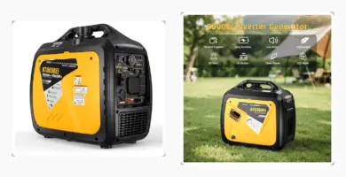 Generador eléctrico portátil inverter 5000 W pico (3800 W continuos, Dual Fuel): respaldo para casa y camping con arranque eléctrico/remoto
